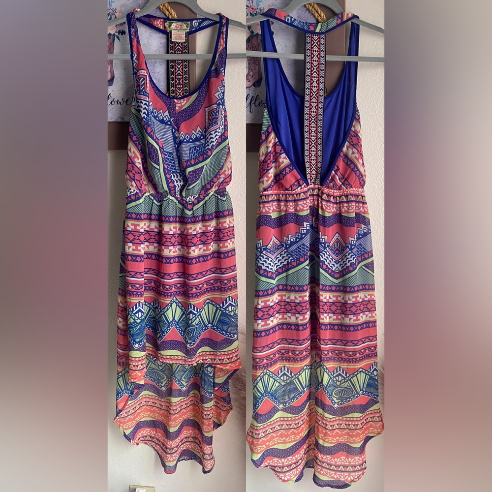 Boho high low dress